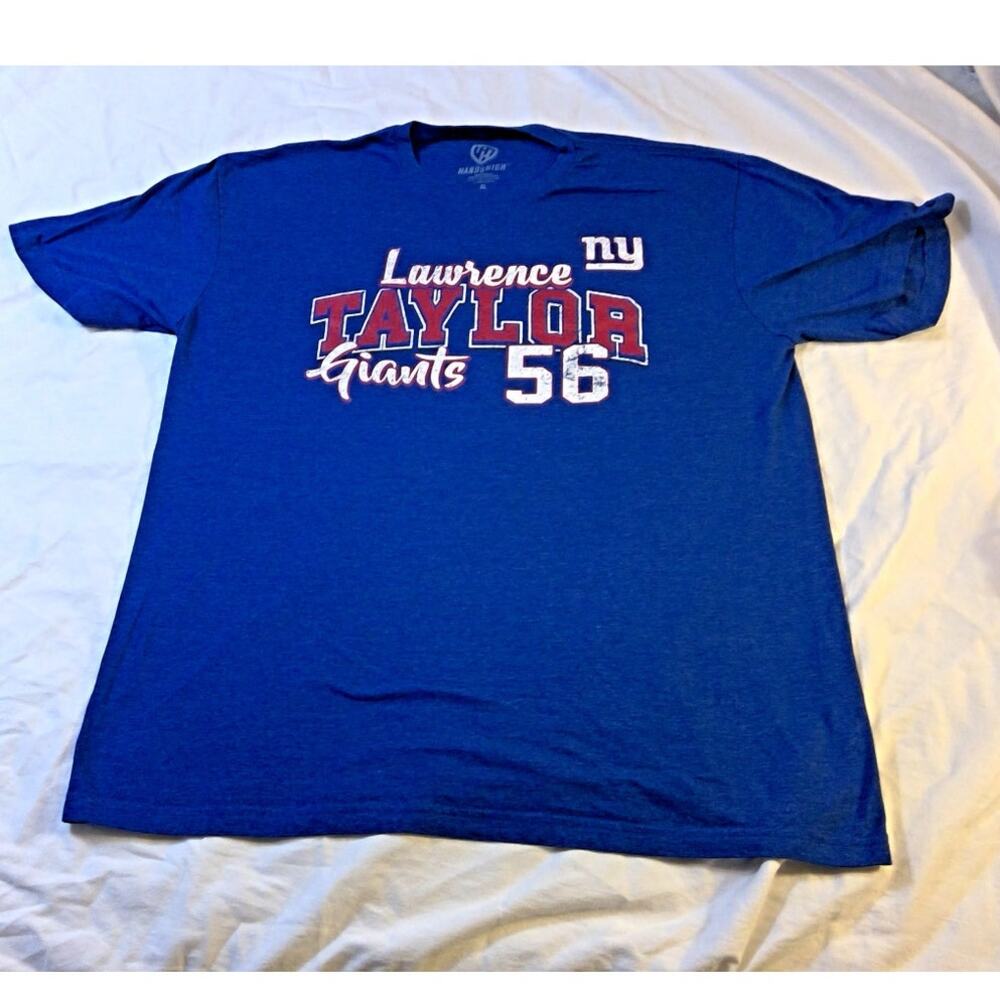 Hands High VTG-Style NY Giants Lawrence Taylor #56 T Shirt XL Blue Heathered NFL